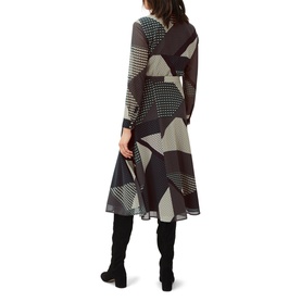 Alaina Geometric Print Shirt Dress