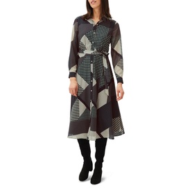 Alaina Geometric Print Shirt Dress