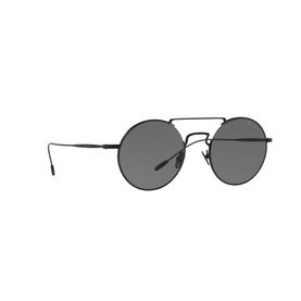 Giorgio Armani Round Sunglasses AR6072 51 in black, round lenses with double bridge and slim metal arms