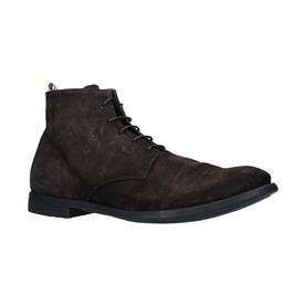 Officine Creative Arc 513 Lace Up Boots in brown suede with black rubber sole and lace-up front