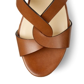 Atia 75 Leather Wedge Sandals