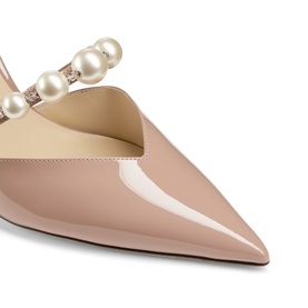 Aurelie 85 Pearl-Embellished Patent Leather Pumps