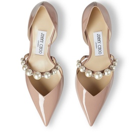 Aurelie 85 Pearl-Embellished Patent Leather Pumps