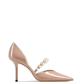 Aurelie 85 Pearl-Embellished Patent Leather Pumps