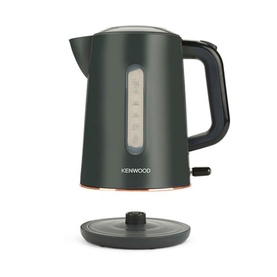 Kenwood Abbey Lux 1.7L Kettle in black with rose gold accent details, detachable base, and water level window