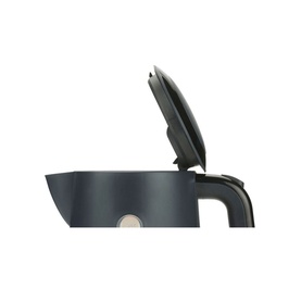 Kenwood Abbey Lux 1.7L Kettle in black, close-up of open lid detail showing hinge mechanism