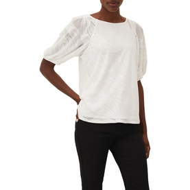 Addie Textured Balloon Sleeve Top