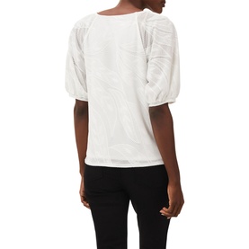 Addie Textured Balloon Sleeve Top