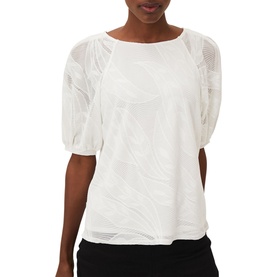 Addie Textured Balloon Sleeve Top