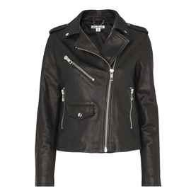 Agnes Pocket Leather Biker Jacket