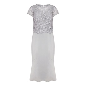 Alisha Double Layer Lace Peplum Dress