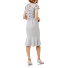 Alisha Double Layer Lace Peplum Dress