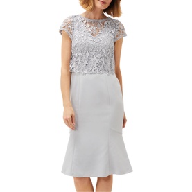 Alisha Double Layer Lace Peplum Dress