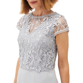 Alisha Double Layer Lace Peplum Dress