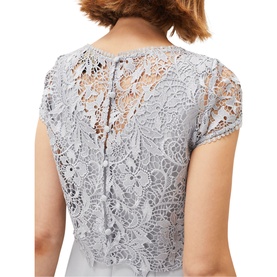 Alisha Double Layer Lace Peplum Dress