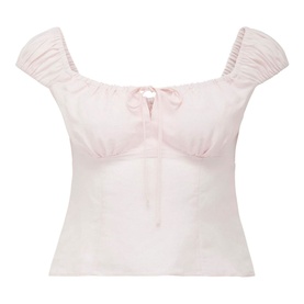 Amanda Linen Babydoll Top