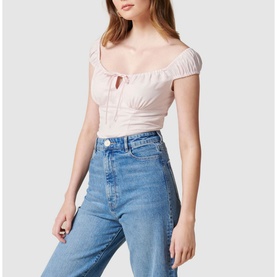 Amanda Linen Babydoll Top