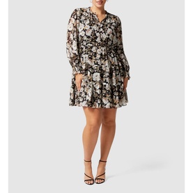 Angela Floral Print Skater Dress