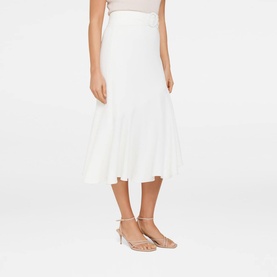 Anna Asymmetric Belted Skirt