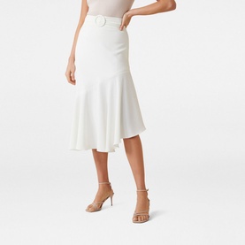 Anna Asymmetric Belted Skirt