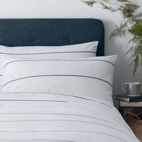 Salcombe Duvet Set White & Navy
