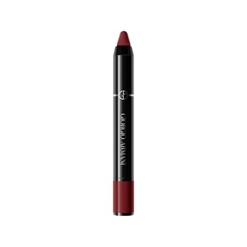 Armani Beauty Color Sketcher lip pencil in Auburn, deep berry-red chunky crayon with black barrel and gold branding