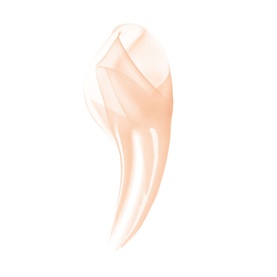 Armani Beauty Fluid Sheer Liquid Highlighter swatch showing a peach-toned luminous texture with a glossy, seamless finish
