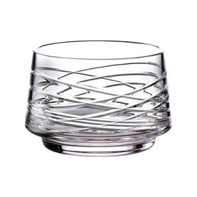 Waterford Aran Bowl 23cm, clear crystal with swirling engraved cut pattern and wide opening