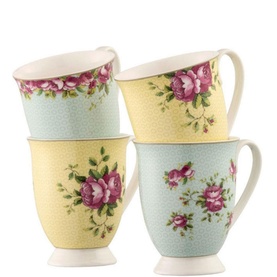 Archive Rose 4 Mugs Set