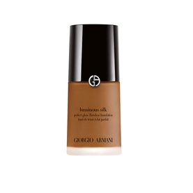 Armani Beauty Luminous Silk Foundation 30ml, glass bottle with black cap in a deep tan shade