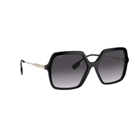 Burberry BE4324 Square Sunglasses in black acetate with oversized frames, gradient lenses, and gold-tone temple detail