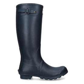 Barbour Bede Country Wellington Boots in navy rubber, knee-high with buckle strap detail and vulcanised sole