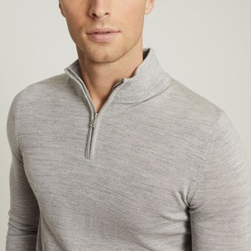 Blackhall Merino Wool Zip Neck Sweater