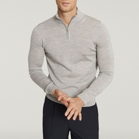 Blackhall Merino Wool Zip Neck Sweater