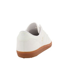 Adidas Blanc Trainers in white leather with gum rubber sole, rear three-quarter view