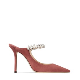 Bing 100 Pearl & Crystal Embellished Suede Mules