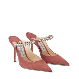 Bing 100 Pearl & Crystal Embellished Suede Mules