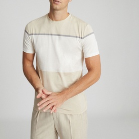 Colour Block Crew Neck T-Shirt