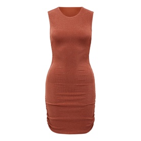Beatrix Ruched Glitter Mini Dress