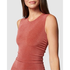 Beatrix Ruched Glitter Mini Dress