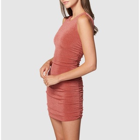 Beatrix Ruched Glitter Mini Dress