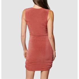 Beatrix Ruched Glitter Mini Dress