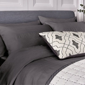 Kenza Oxford Pillowcase Pair Carbon