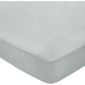 300 Thread Count Egyptian Cotton Fitted Sheet Silver