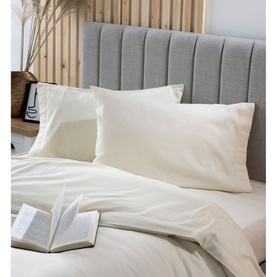 Brushed Cotton Flat Sheet Cream