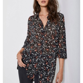 Betty Swallow Print Blouse
