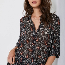 Betty Swallow Print Blouse
