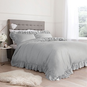 Relax Frill Duvet Set Silver