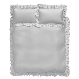 Relax Frill Duvet Set Silver