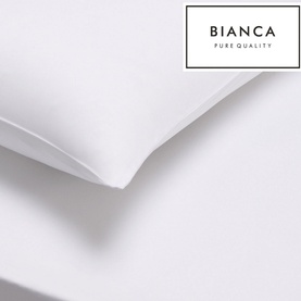 400 Thread Count Cotton Sateen Pillowcase White
